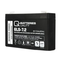 Q-Batteries 6LS-7.2 | 6V 7,2Ah Blei-Vlies Akku / AGM VRLA