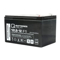 Q-Batteries 12LS-12 F1 | 12V 12Ah Blei-Vlies-Akku / AGM VRLA mit VdS