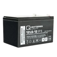 Q-Batteries 12LS-12 F1 | 12V 12Ah Blei-Vlies-Akku / AGM VRLA mit VdS