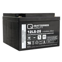 Q-Batteries 12LS-26 | 12V 26Ah Blei-Vlies-Akku / AGM VRLA...