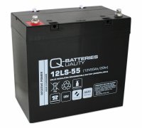 Q-Batteries 12LS-55 | 12V 55Ah Blei Akku Standard-Typ AGM...