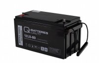 Q-Batteries 12LS-80 | 12V 82Ah Blei Akku Standard-Typ AGM 10 Jahres-Typ