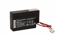 Q-Batteries 12LS-0.8 | 12V 0,8Ah AGM Blei-Vlies Akku mit AMP-Stecker
