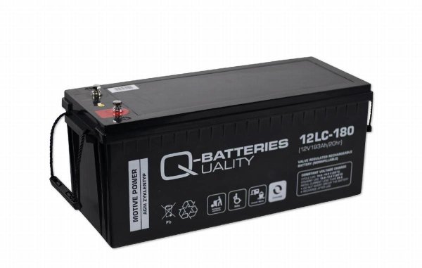 Q-Batteries 12LC-180 | 12V 193Ah Blei Akku Zyklentyp AGM Deep Cycle VRLA