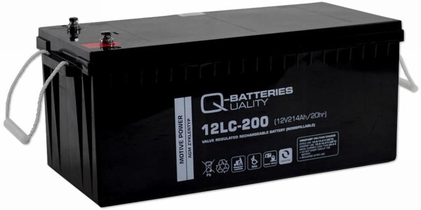Q-Batteries 12LC-200 | 12V 214Ah Blei Akku Zyklentyp AGM Deep Cycle VRLA
