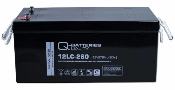 Q-Batteries 12LC-260 | 12V 278Ah Blei Akku Zyklentyp AGM Deep Cycle VRLA