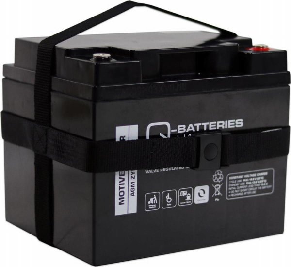 Q-Batteries 12LCP-50 | 12V 50Ah AGM Bleiakku mit Tragegurt