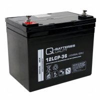 Q-Batteries 12LCP-36 | 12V 36Ah AGM Bleiakku mit Tragegurt
